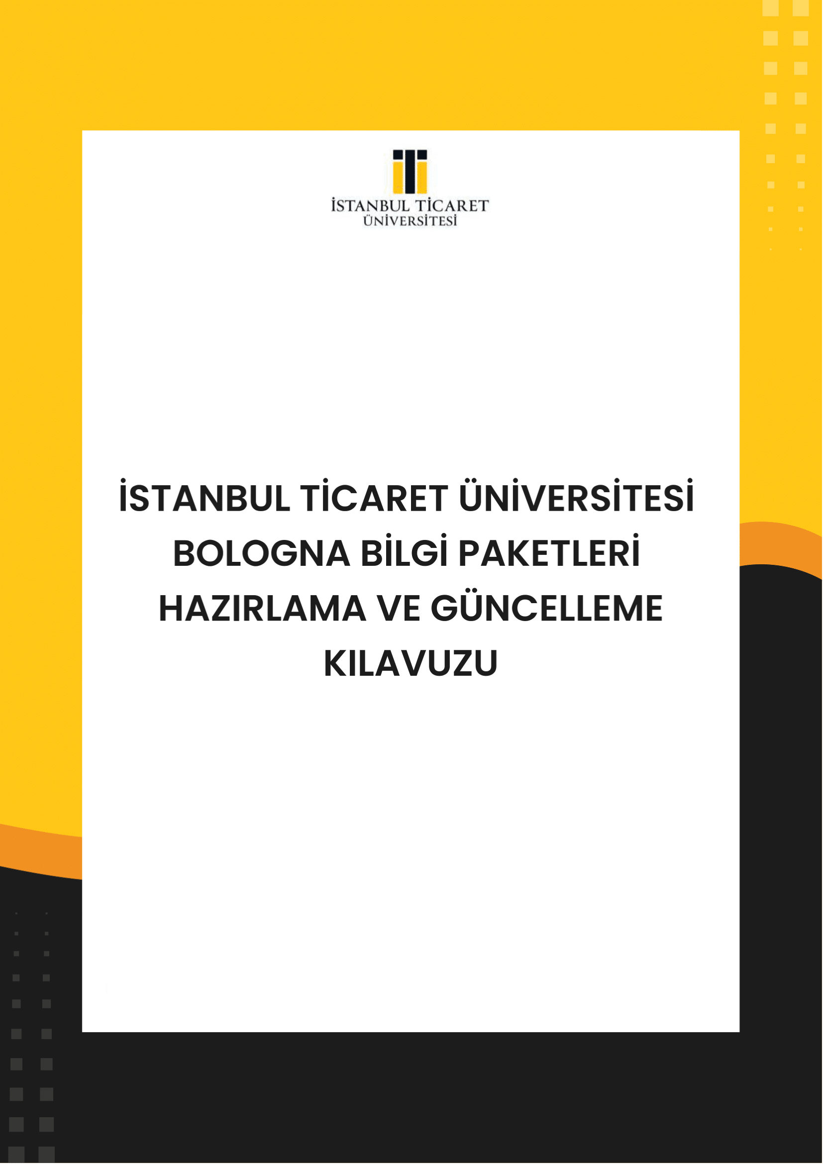 Bologna Bilgi Paketleri Hazırlama ve Güncelleme Kılavuzu